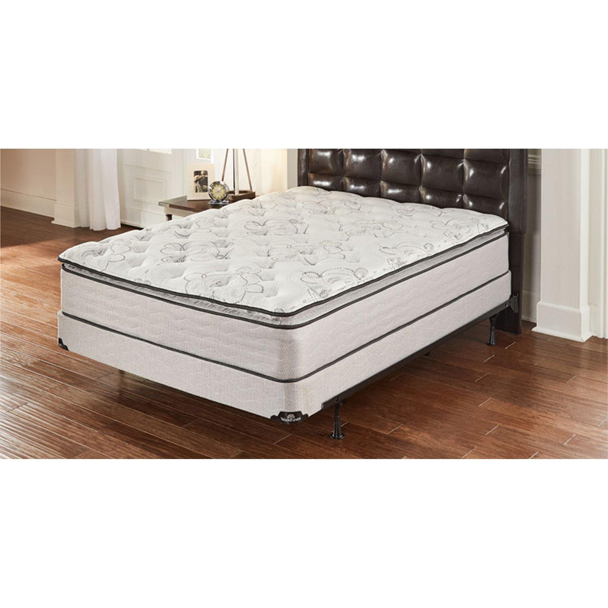Rent to Own Woodhaven Pillowtop Plush Queen Mattress with 9" Split Foundation and Protectors at
